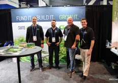 Paul Klink, Travis Farrell, David Miesner and Nick Barbagallo-Posabit of Greenlight Distribution, which offers growing solutions for commercial growers